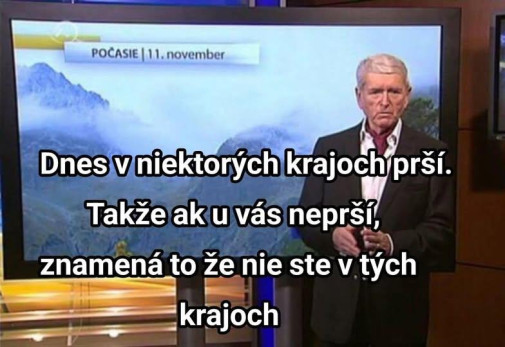dnes prší